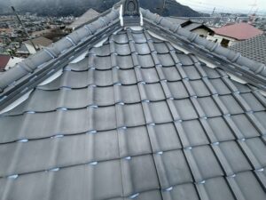 瓦屋根雨漏り修理 シーリング瓦止め 完工