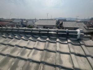 瓦屋根雨漏り修理 施工中