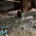 雨漏りによる床下カビ取り工事 施工前
