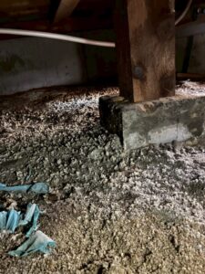 雨漏りによる床下カビ取り工事 施工前